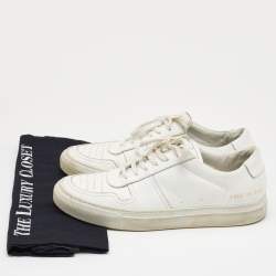 Common Projects White Leather Achilles Low Top Sneakers Size 38
