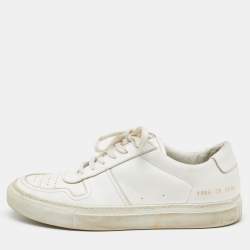 Common Projects White Leather Achilles Low Top Sneakers Size 38