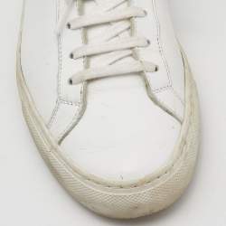 Common Projects White Leather Achilles Low Top Sneakers Size 37