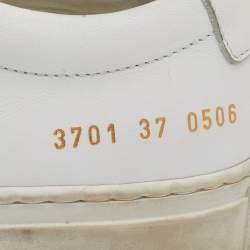 Common Projects White Leather Achilles Low Top Sneakers Size 37