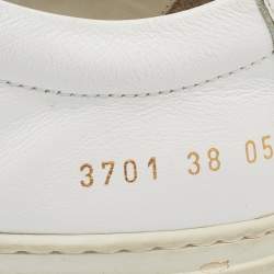 Common Projects White Leather Achilles Low Top Sneakers Size 38