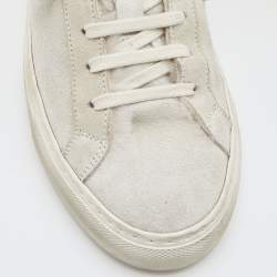 Common Projects Grey Suede Achilles Lace Up Sneakers Size 38