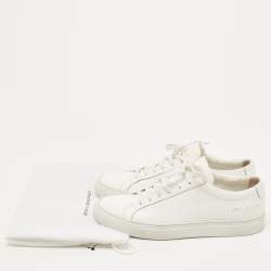 Pre Owned Common Projects White Leather Achilles Sneakers Size 37