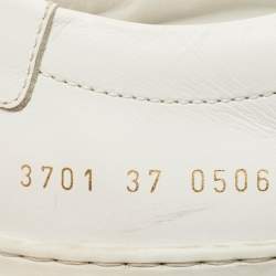 Pre Owned Common Projects White Leather Achilles Sneakers Size 37