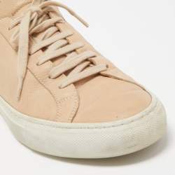 Common Projects Beige Leather Achilles Low Top Sneakers Size 38