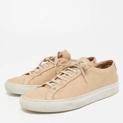 Common Projects Beige Leather Achilles Low Top Sneakers Size 38