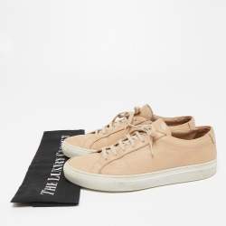 Common Projects Beige Leather Achilles Low Top Sneakers Size 38
