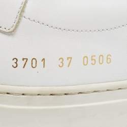 Common Projects White Leather Achilles Low Top Sneakers Size 37