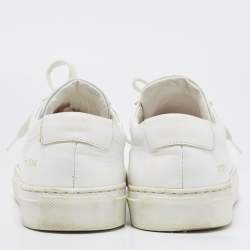 Common Projects White Leather Achilles Low Top Sneakers Size 37