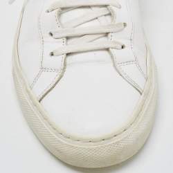 Common Projects White Leather Achilles Low Top Sneakers Size 37