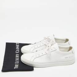 Common Projects White Leather Achilles Sneakers Size 39
