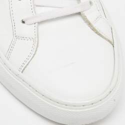 Common Projects White Leather Achilles Sneakers Size 39