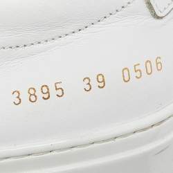 Common Projects White Leather Achilles Sneakers Size 39
