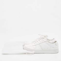 Pre Owned Common Projects White Leather BBall Sneakers Size 35