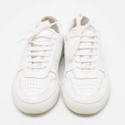 Pre Owned Common Projects White Leather BBall Sneakers Size 35