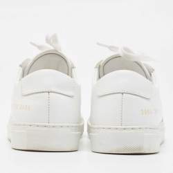 Pre Owned Common Projects White Leather BBall Sneakers Size 35