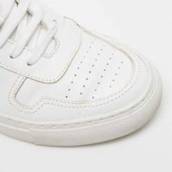 Pre Owned Common Projects White Leather BBall Sneakers Size 35