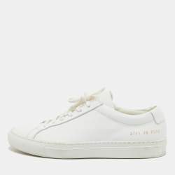 Common Projects White Leather Achilles Sneakers Size 38