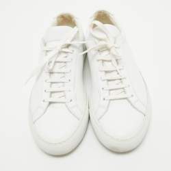 Common Projects White Leather Achilles Sneakers Size 38