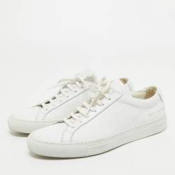 Common Projects White Leather Achilles Sneakers Size 38