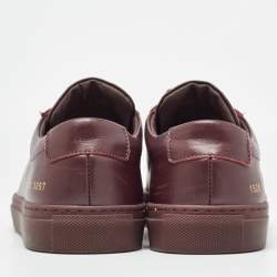Common Projects Burgundy Leather Achilles Sneakers Size 39