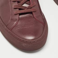 Common Projects Burgundy Leather Achilles Sneakers Size 39
