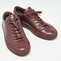 Common Projects Burgundy Leather Achilles Sneakers Size 39