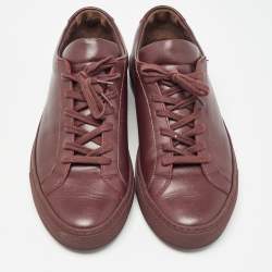 Common Projects Burgundy Leather Achilles Sneakers Size 39