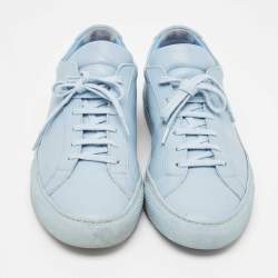 Common Projects Blue Leather Low Top Sneakers Size 39