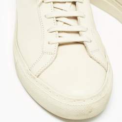 Common Projects Cream Leather Achilles Sneakers Size 39