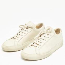 Common Projects Cream Leather Achilles Sneakers Size 39