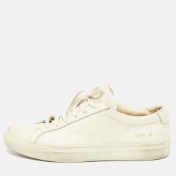 Common Projects Cream Leather Achilles Sneakers Size 39