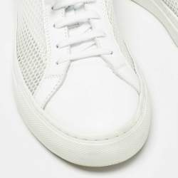 Common Projects White Leather and Mesh Achilles Sneakers Size 40