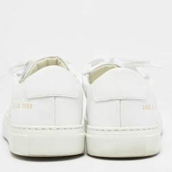 Common Projects White Leather and Mesh Achilles Sneakers Size 40