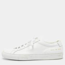 Common Projects White Leather Achilles Sneakers Size 39