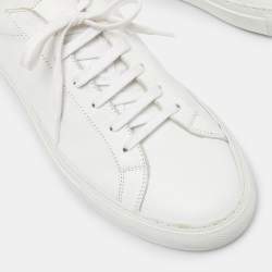 Common Projects White Leather Achilles Sneakers Size 39