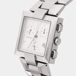 Concord Silver Guilloche Stainless Steel La Scala 14.H1.1371 Women's Wristwatch 30 mm
