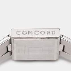 Concord Silver Guilloche Stainless Steel La Scala 14.H1.1371 Women's Wristwatch 30 mm