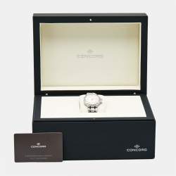 Concord Mother of Pearl Aftermarket Diamonds 18k Rose Gold Stainless Steel Saratoga 02.3.15.1165 Women's Wristwatch 31 mm 