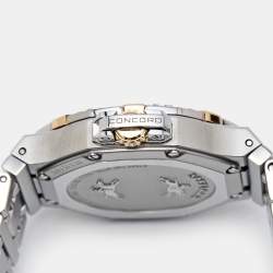 Concord Mother of Pearl Aftermarket Diamonds 18k Rose Gold Stainless Steel Saratoga 02.3.15.1165 Women's Wristwatch 31 mm 