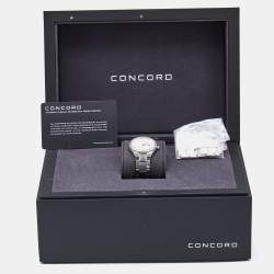 Concord Mother Of Pearl Diamond Stainless Steel Mariner 320274 Women's Wristwatch 30 mm