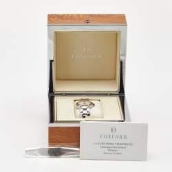 Pre Owned Concord White Mother Of Pearl Diamond Stainless Steel La Scala 14.G4.1846 Women's Wristwatch 25.80 mm