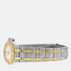 Pre Owned Concord Saratoga 16.25.1833S Quartz Diamond Gold Stainless Steel Women's Wristwatch 25mm