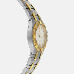 Pre Owned Concord Saratoga 16.25.1833S Quartz Diamond Gold Stainless Steel Women's Wristwatch 25mm
