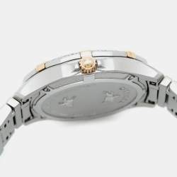 مملوكة مسبقًا Concord Saratoga 0320169 Mother of Pearl Dial Stainless Steel Rose Gold CVC Diamond Women's Wristwatch 31 mm