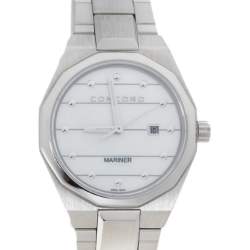 Pre Owned  Concord White Mother Of Pearl Stainless Steel Mariner 05.3.14.1097 Women's Wristwatch 30 mm