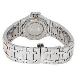 Pre Owned Concord Silver White 18K Rose Gold Stainless Steel Diamond Saratoga 24.E1.1855 Women's Wristwatch 28 mm