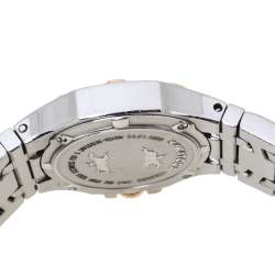 Pre Owned Concord Silver White 18K Rose Gold Stainless Steel Diamond Saratoga 24.E1.1855 Women's Wristwatch 28 mm