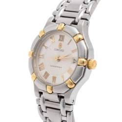 Concord Silver Two-Tone Stainless Steel Saratoga 1573287G Women's Wristwatch 23 mm
