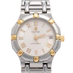 Concord Silver Two-Tone Stainless Steel Saratoga 1573287G Women's Wristwatch 23 mm